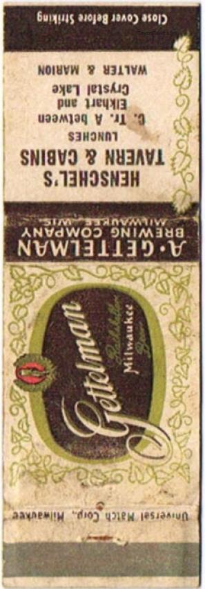 Gettelman Rathskeller Milwaukee Beer