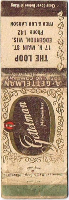 Gettelman Rathskeller Milwaukee Beer