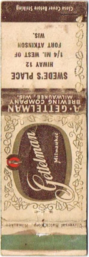 Gettelman Rathskeller Milwaukee Beer