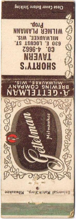 Gettelman Rathskeller Milwaukee Beer