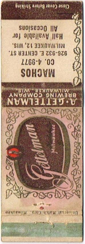 Gettelman Rathskeller Milwaukee Beer