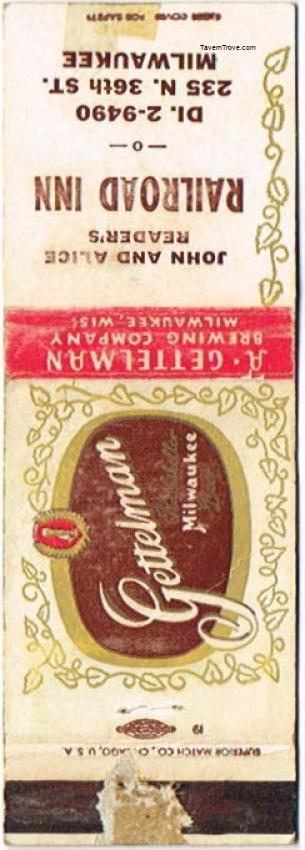 Gettelman Rathskeller Milwaukee Beer