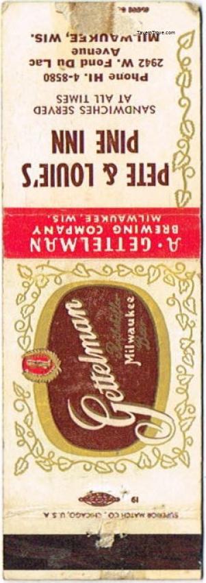 Gettelman Rathskeller Milwaukee Beer