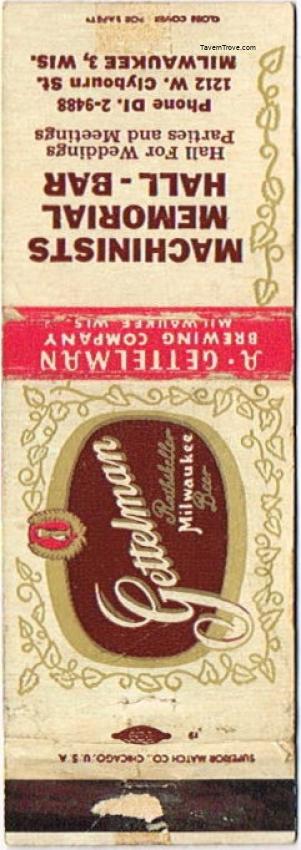 Gettelman Rathskeller Milwaukee Beer