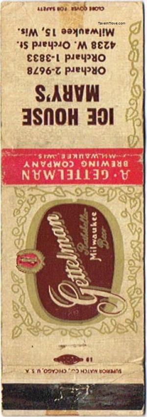 Gettelman Rathskeller Milwaukee Beer