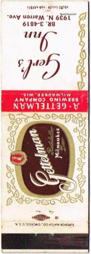 Gettelman Rathskeller Milwaukee Beer