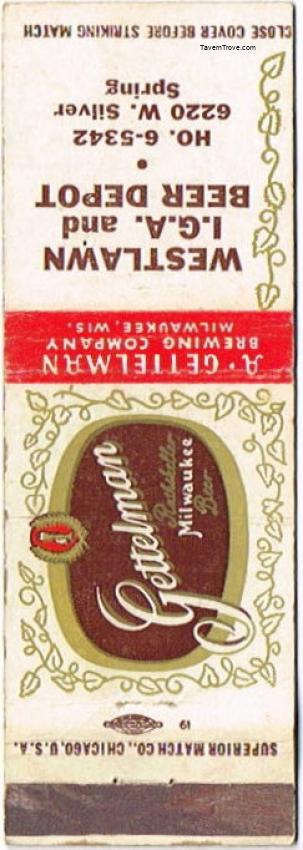 Gettelman Rathskeller Milwaukee Beer