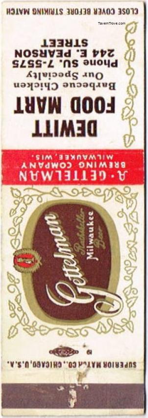 Gettelman Rathskeller Milwaukee Beer