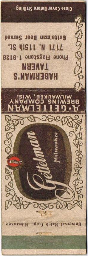 Gettelman Rathskeller Milwaukee Beer