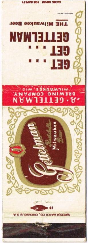 Gettelman Rathskeller Milwaukee Beer