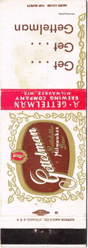 Gettelman Rathskeller Milwaukee Beer