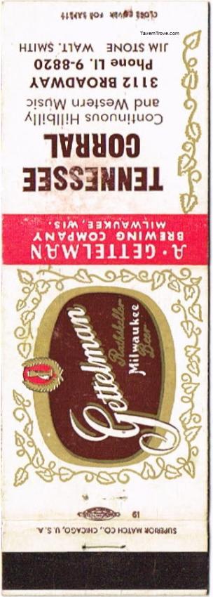 Gettelman Rathskeller Milwaukee Beer