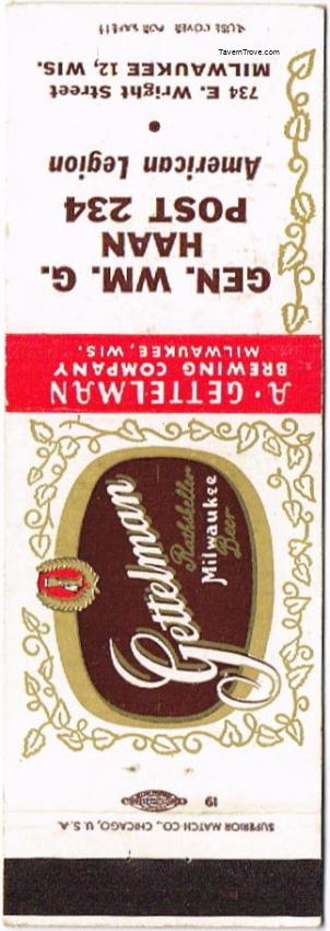 Gettelman Rathskeller Milwaukee Beer