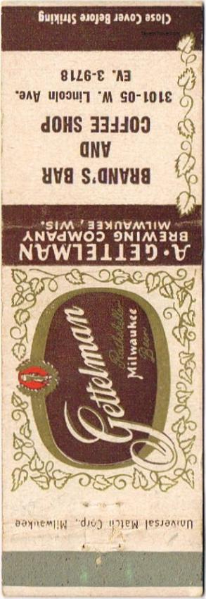 Gettelman Rathskeller Milwaukee Beer