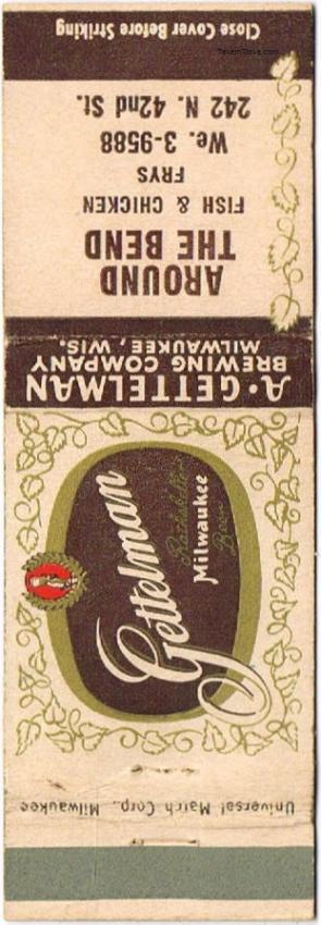 Gettelman Rathskeller Milwaukee Beer