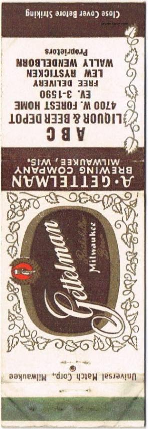 Gettelman Rathskeller Milwaukee Beer