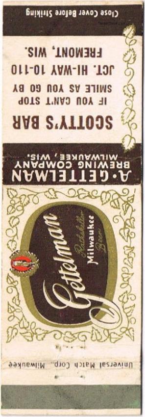 Gettelman Rathskeller Milwaukee Beer