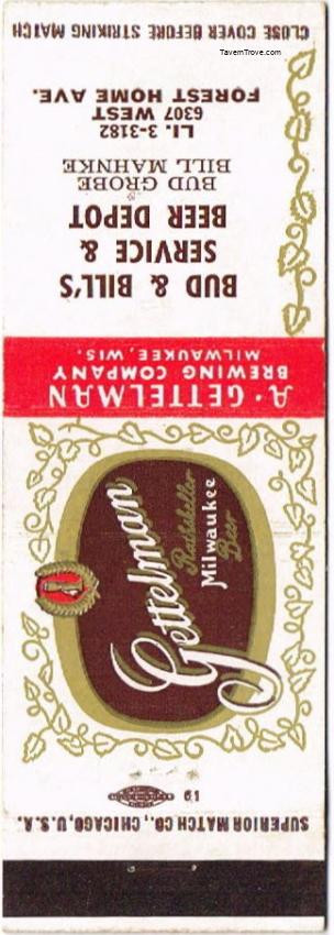 Gettelman Rathskeller Milwaukee Beer