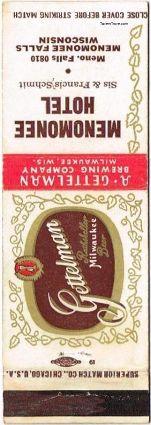 Gettelman Rathskeller Milwaukee Beer