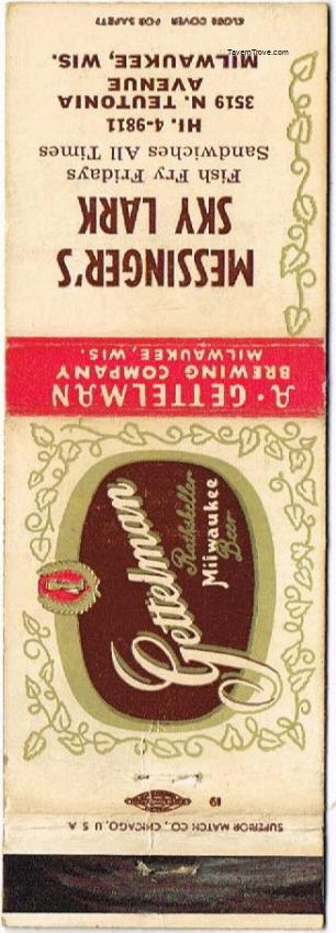 Gettelman Rathskeller Milwaukee Beer