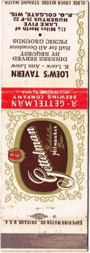 Gettelman Rathskeller Milwaukee Beer