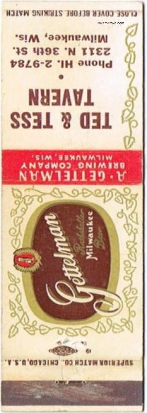 Gettelman Rathskeller Milwaukee Beer