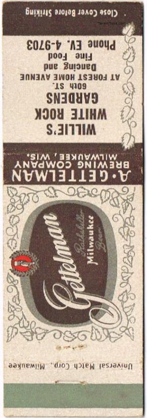 Gettelman Rathskeller Milwaukee Beer