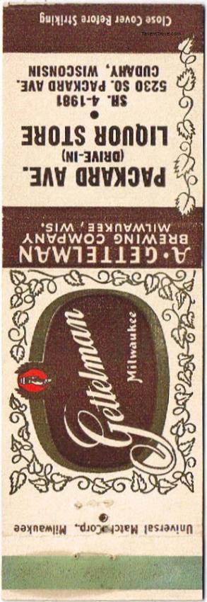 Gettelman Rathskeller Milwaukee Beer