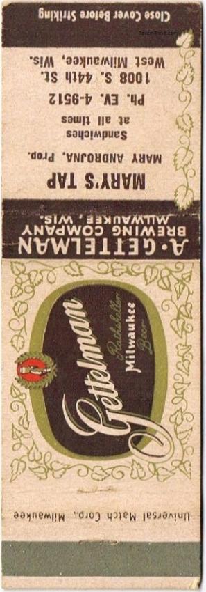 Gettelman Rathskeller Milwaukee Beer