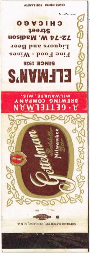 Gettelman Rathskeller Milwaukee Beer Dupe