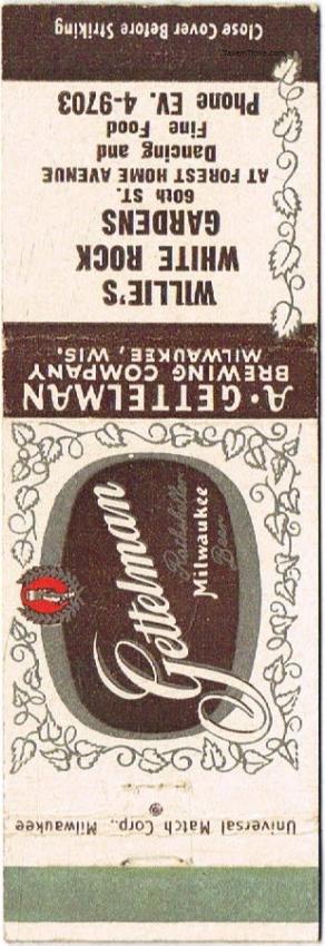 Gettelman Rathskeller Milwaukee Beer Dupe