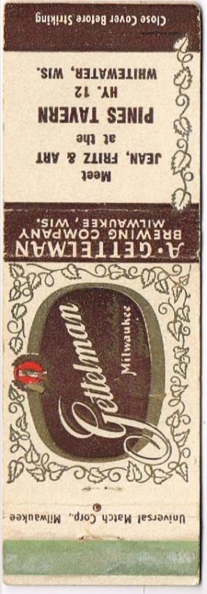 Gettelman Rathskeller Milwaukee Beer Dupe