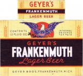 Geyer's Frankenmuth Lager Beer Dupe