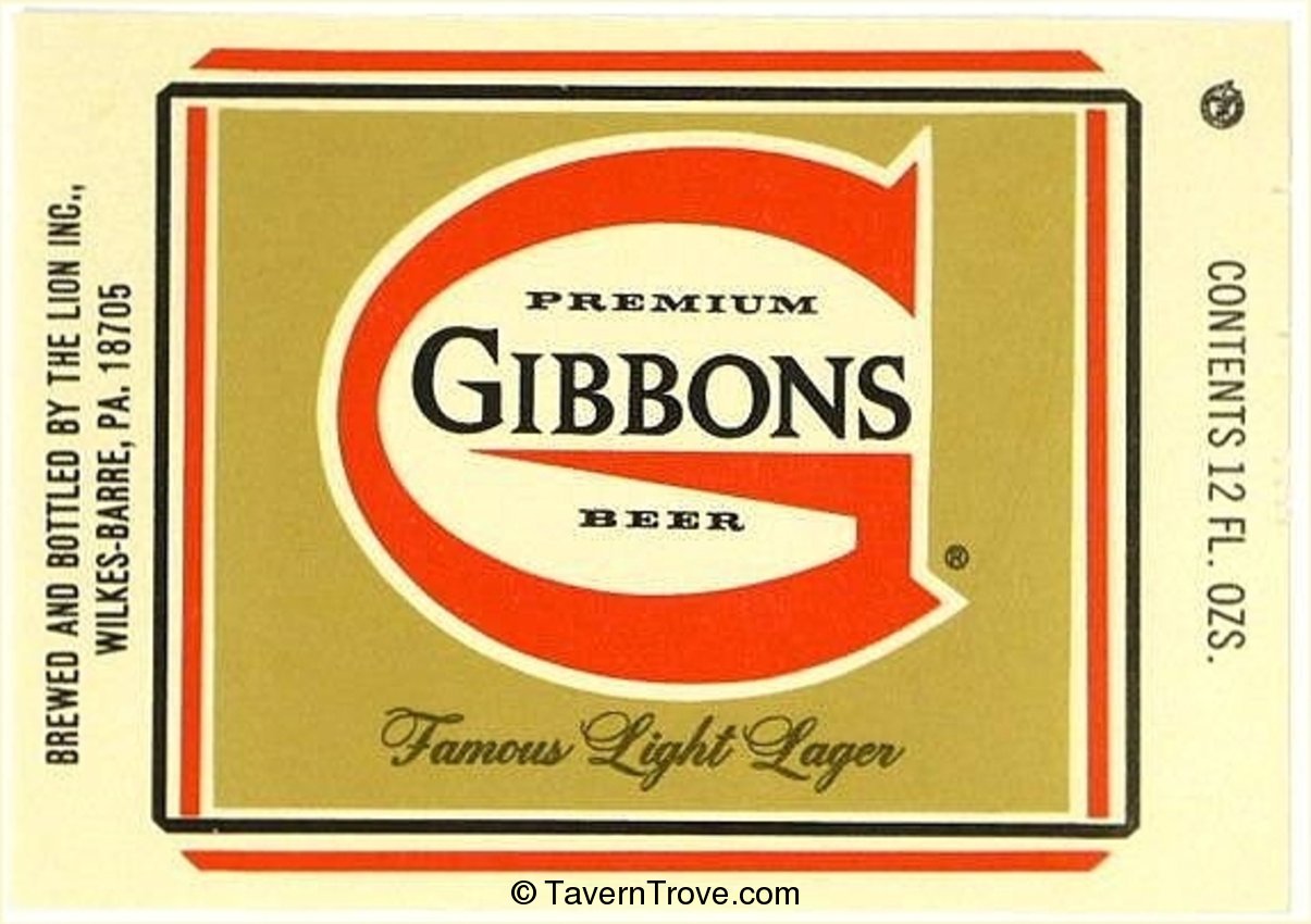 Gibbons Premium Beer 