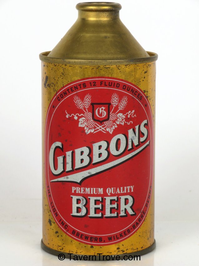 Gibbons Premium Quality Beer