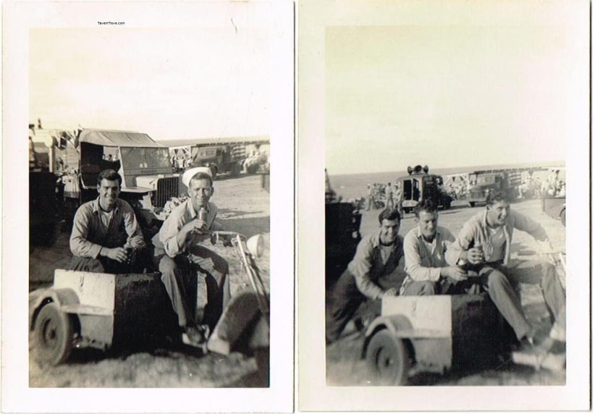 GIs with Olive Drab Cone Top Beer Cans