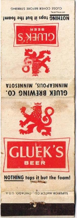 Gluek's Beer (Red Lion Dist.) Dupe