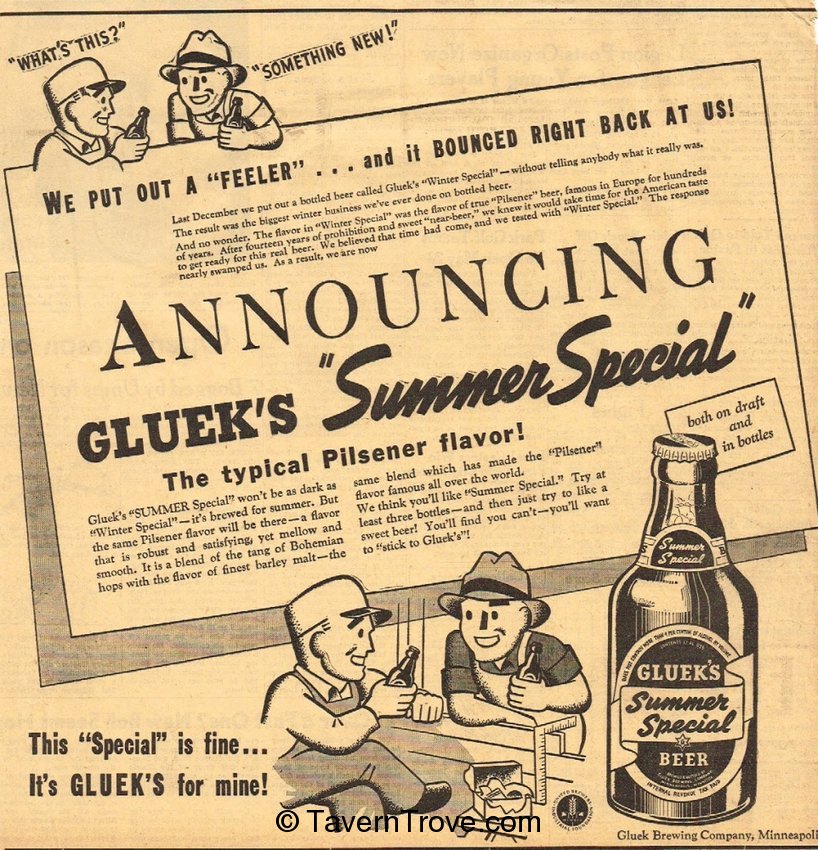 Gluek's Summer Special Beer