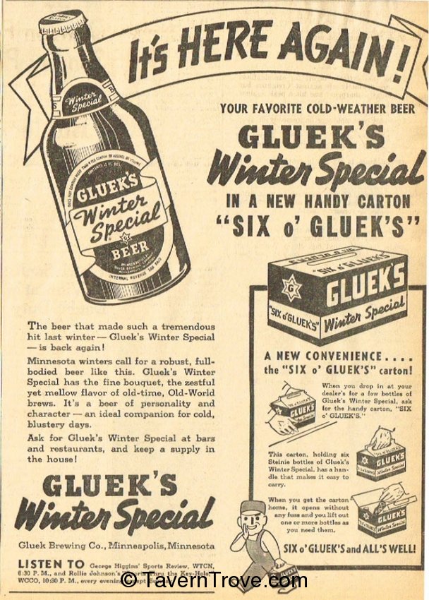 Gluek's Winter Special Beer