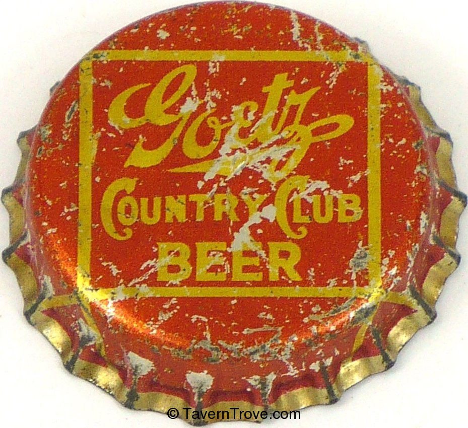 Goetz Country Club Beer (metallic red & gold)