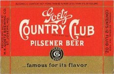Goetz Country Club Beer