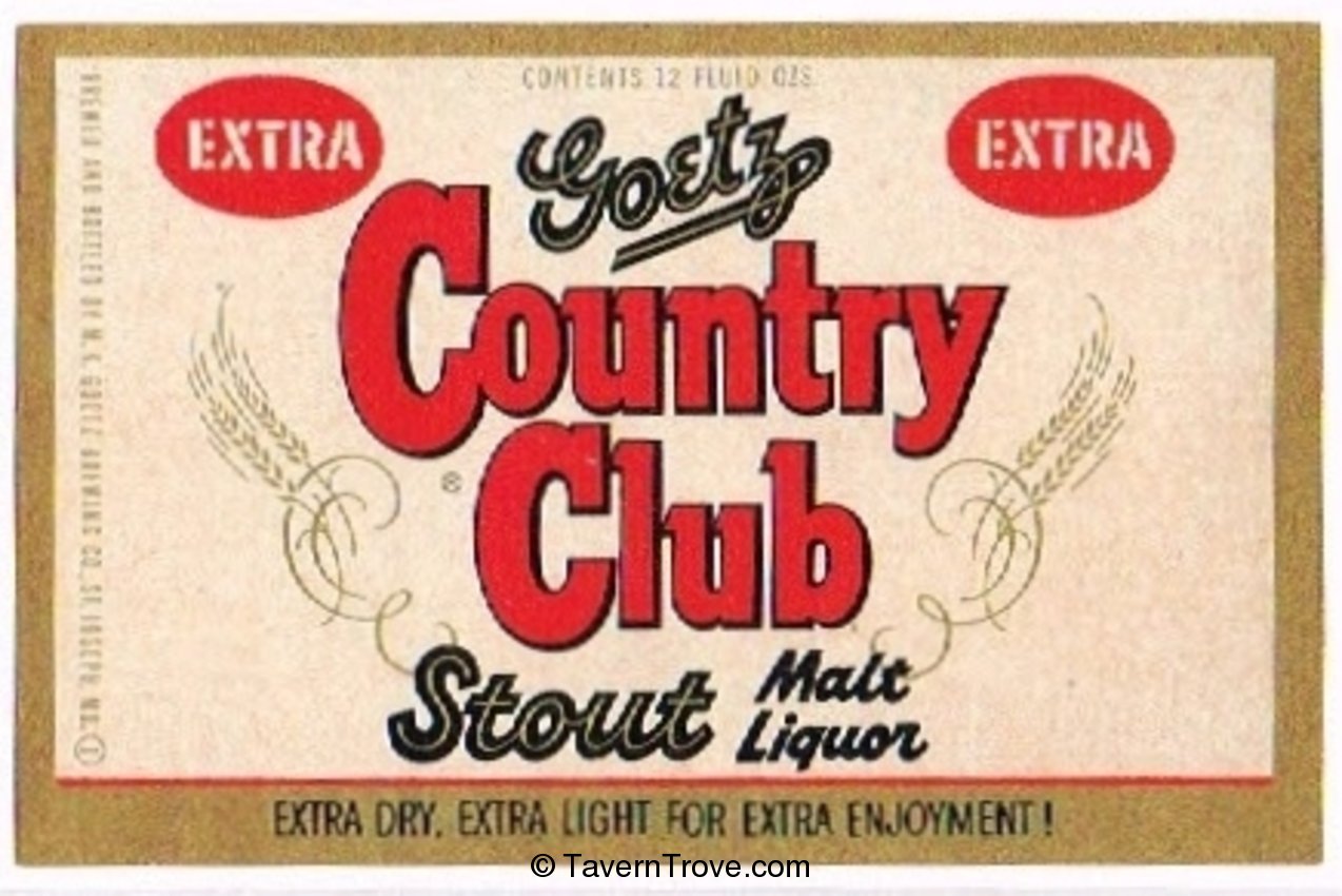 Goetz Country Club Stout Malt Liquor
