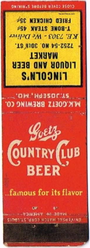 Goetz Country Club Beer