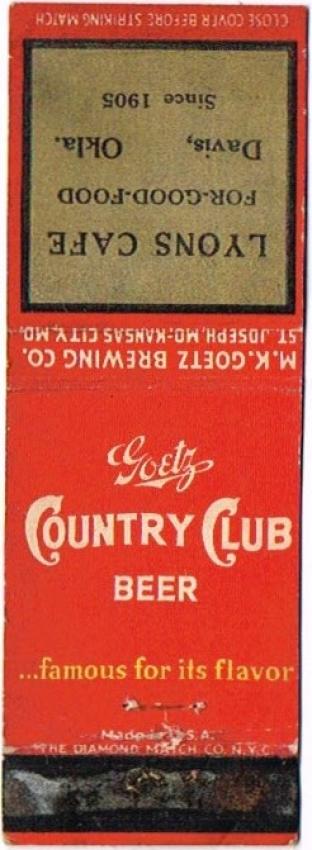 Goetz Country Club Beer