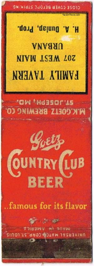 Goetz Country Club Beer