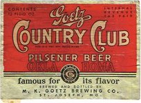 Goetz Country Club Beer