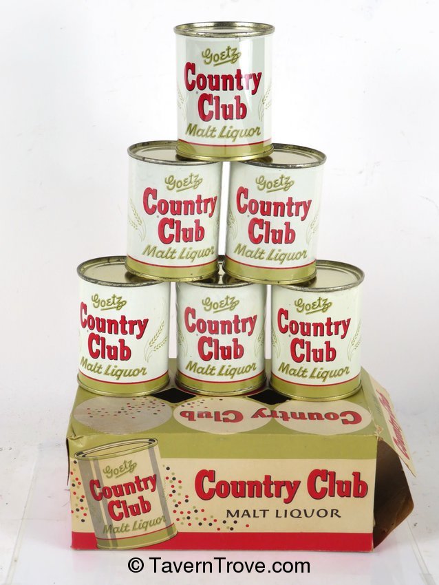 Goetz Country Club Beer Six Pack, Matching and Original