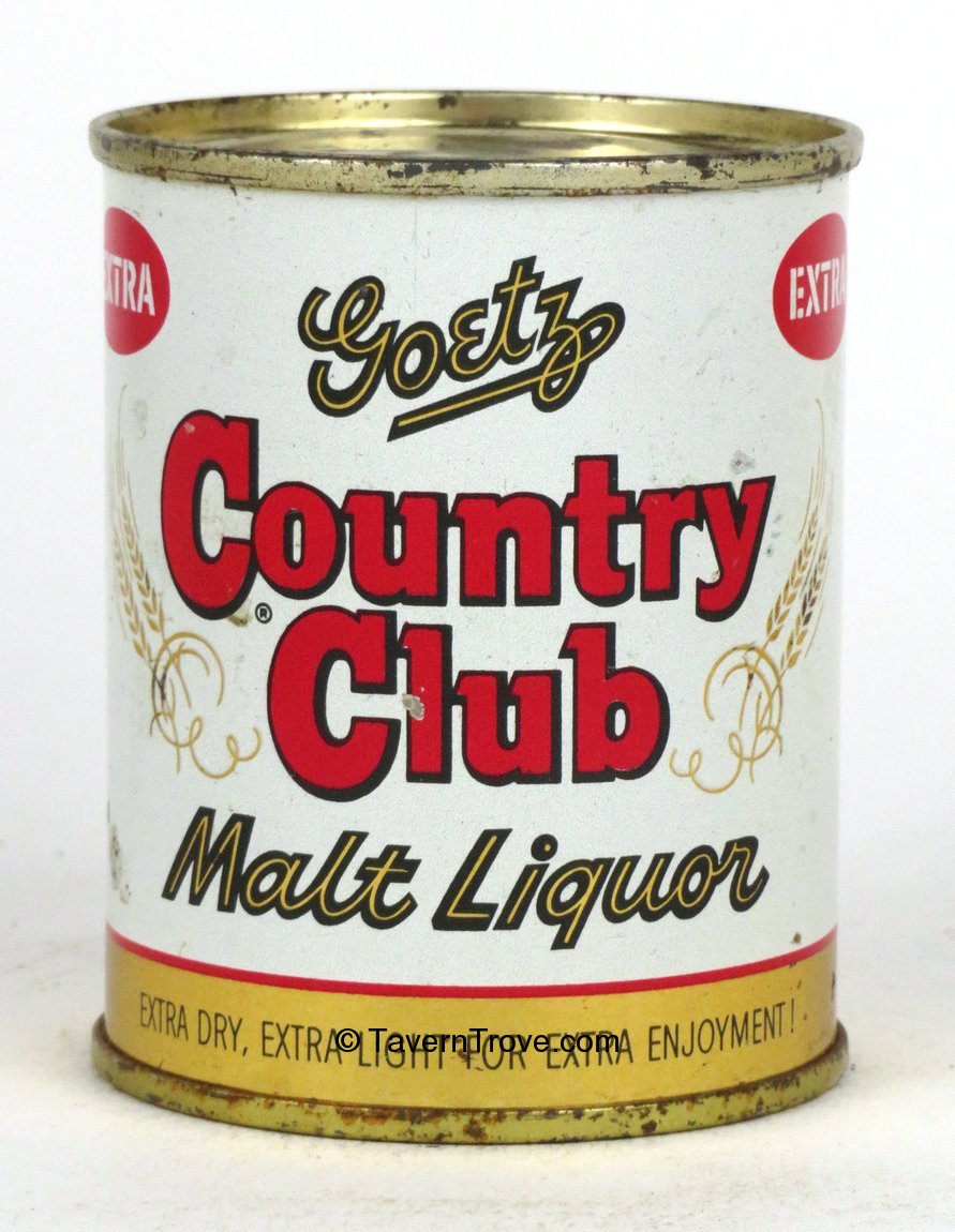 Item 94511 1954 Goetz Country Club Malt Liquor 7 to 8oz Can 24019