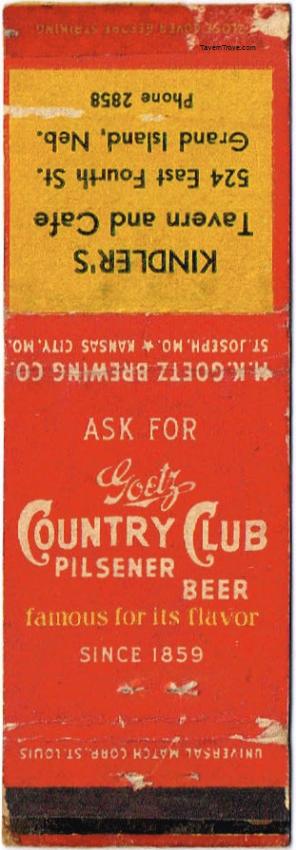 Goetz Country Club Pilsener Beer