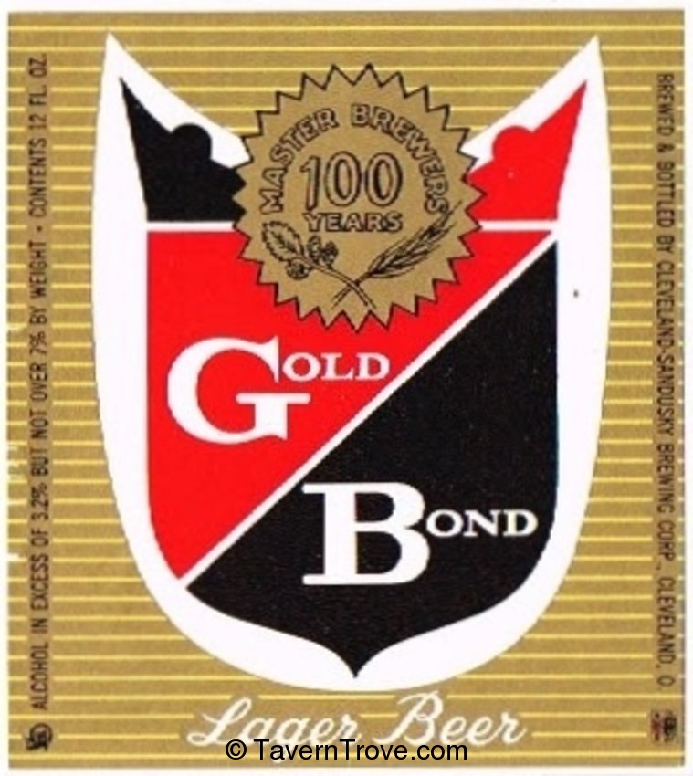GB Gold Bond Lager Beer